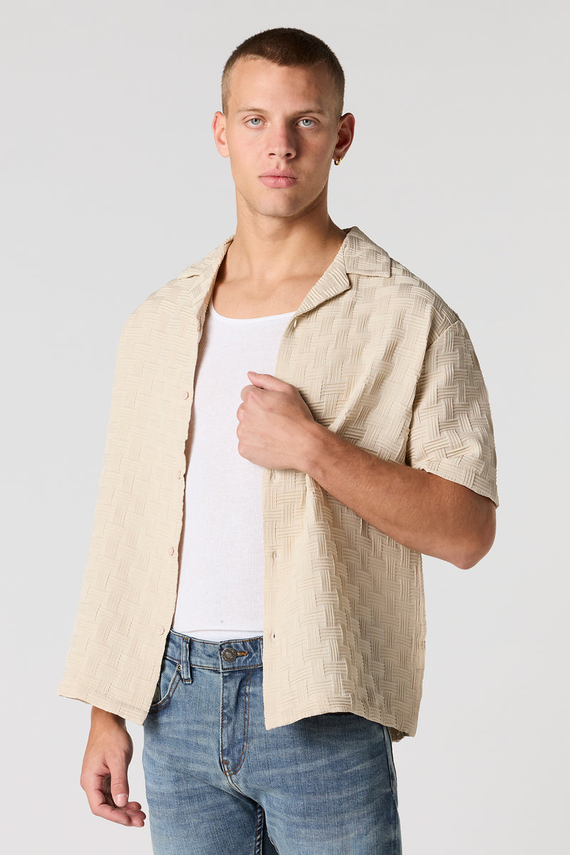 Haut boutonné natté