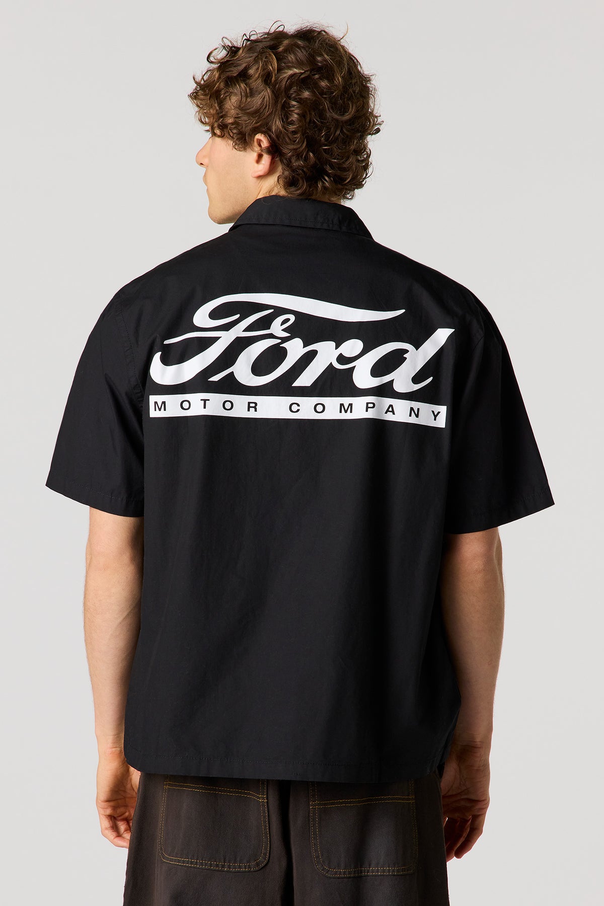 Alt View 2. Ford Patch Button-Up Top - Black