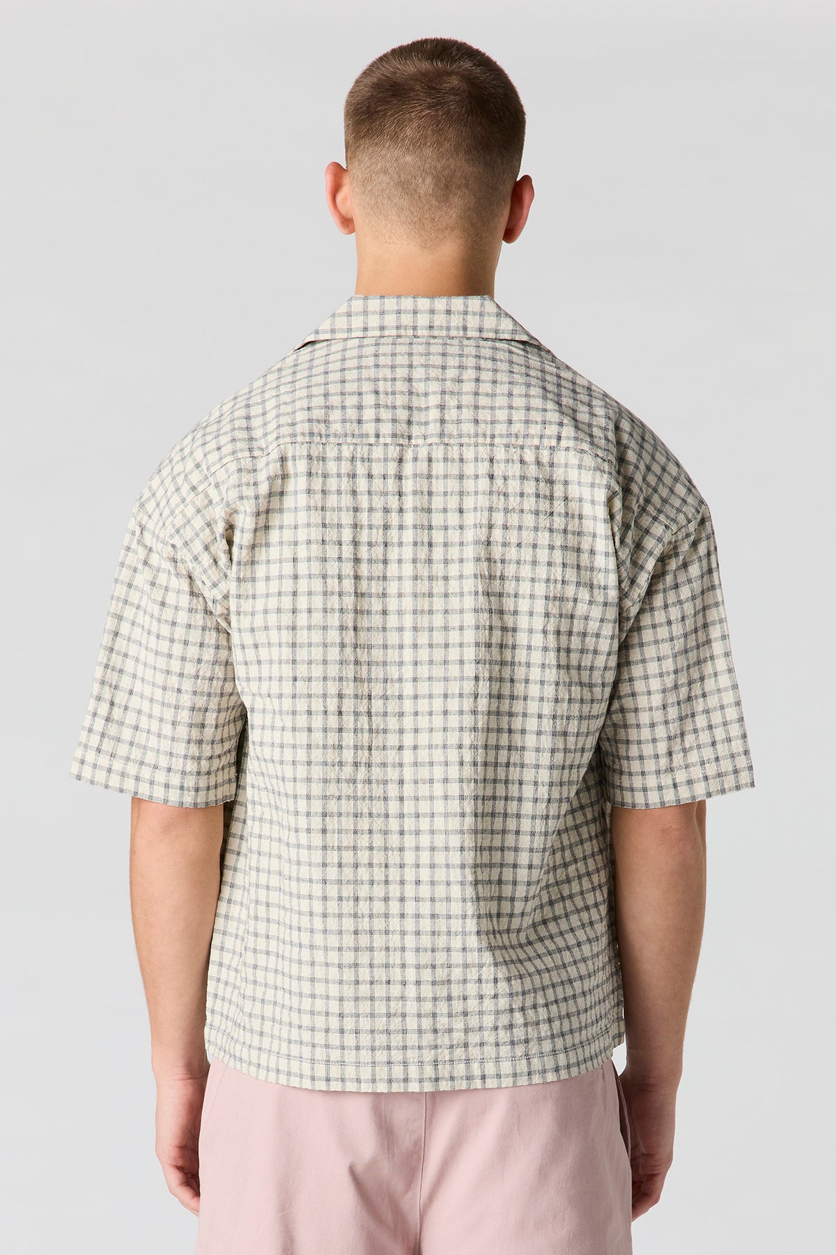 Alt View 2. Plaid Button-Up Top - Off White