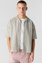 Plaid Button-Up Top