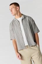 Plaid Button-Up Top