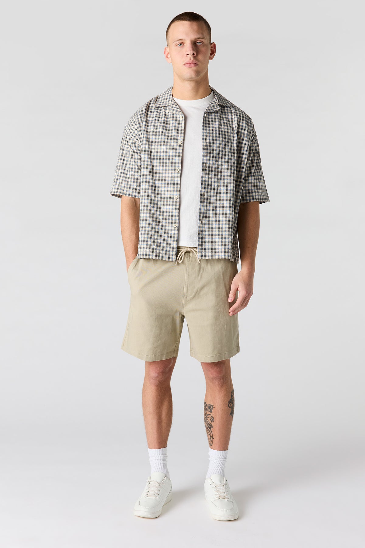 Alt View 3. Plaid Button-Up Top - Blue