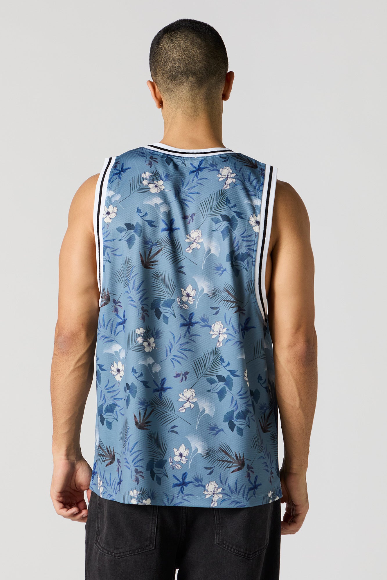 Floral Print Palm Springs Graphic Basketball Jersey