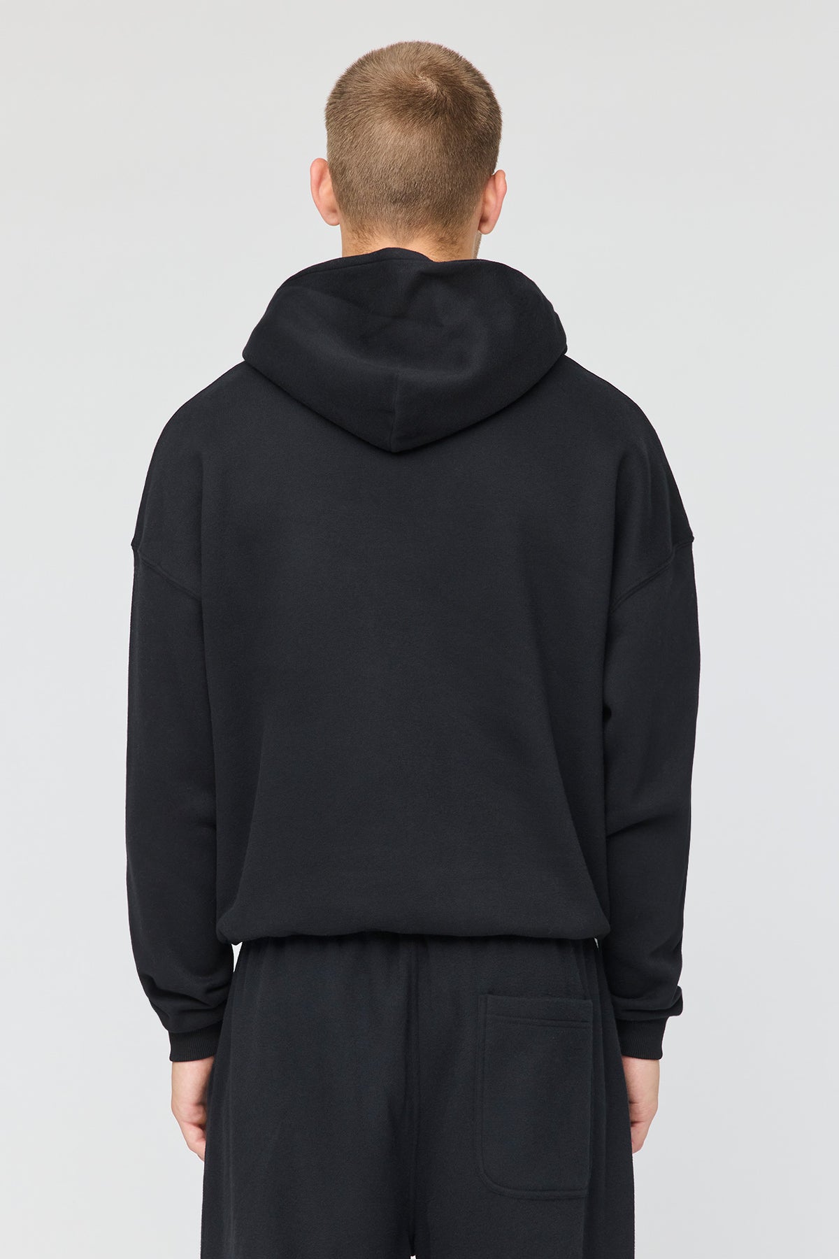 Alt View 2. Premium Heavyweight Fleece Hoodie - Black