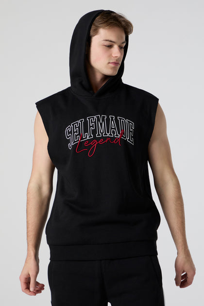 Self Made Legend Embroidered Sleeveless Hoodie – Urban Planet