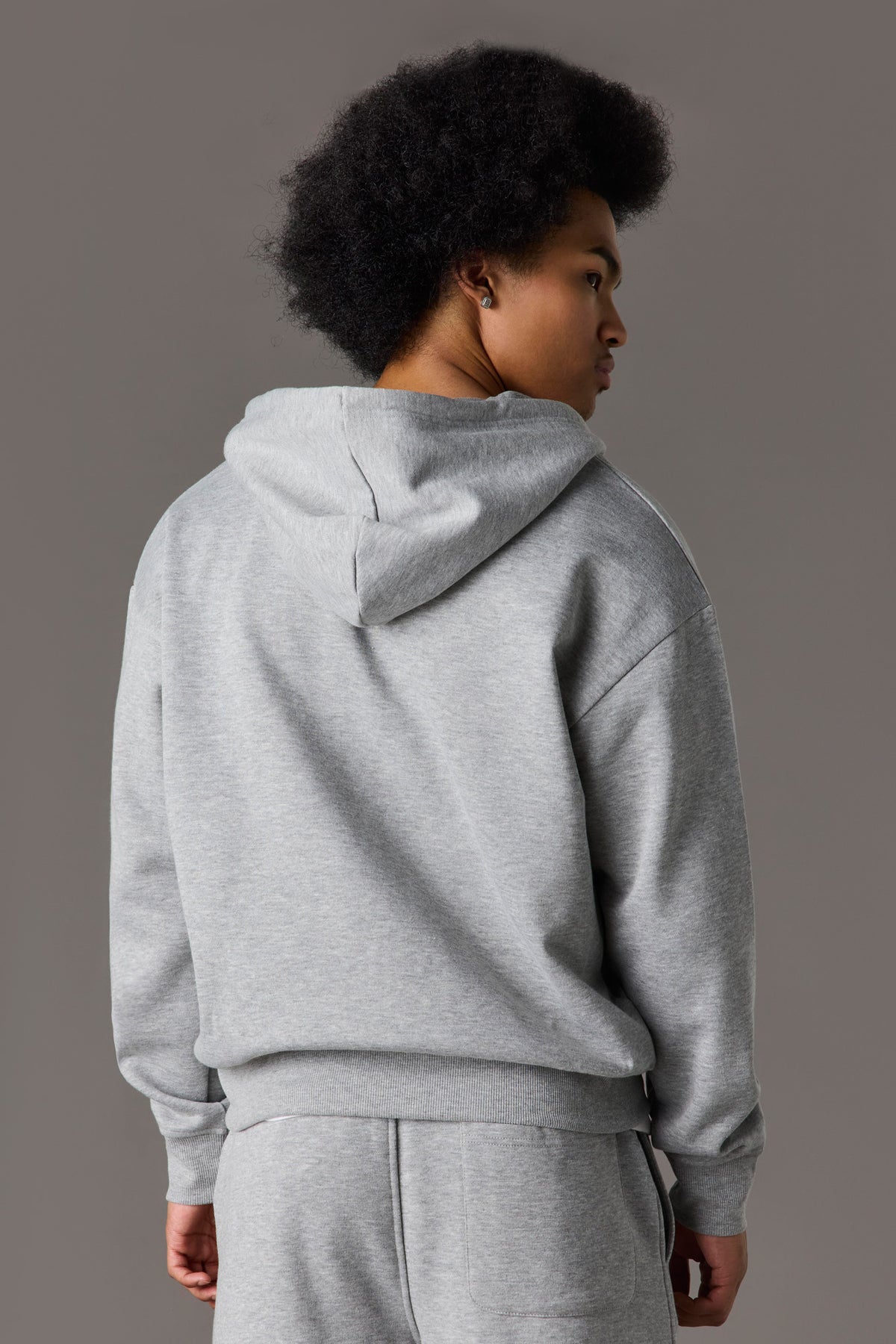 Alt View 2. Playboy Graphic Fleece Zip-Up Hoodie - Heather Grey