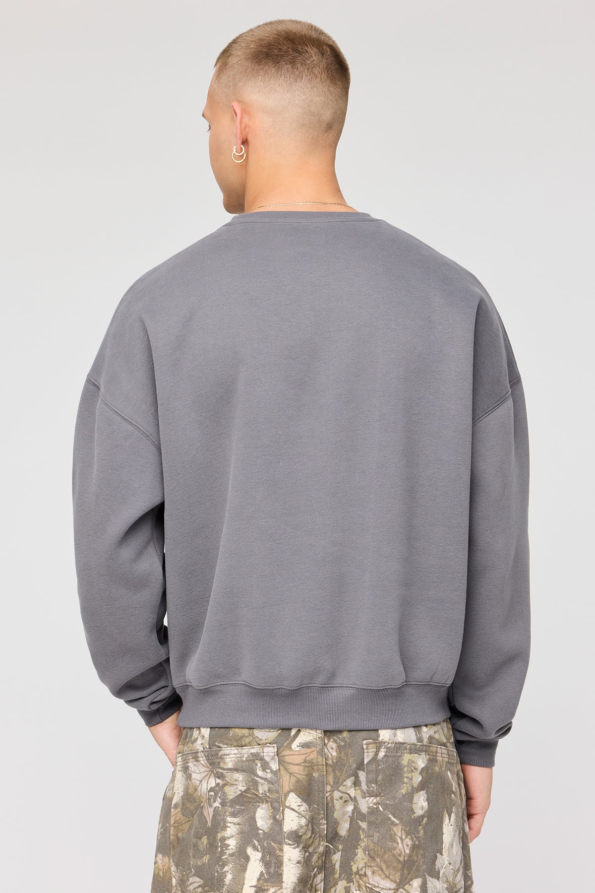 Alt View 2. Premium Heavyweight Fleece Sweatshirt - Dark Grey