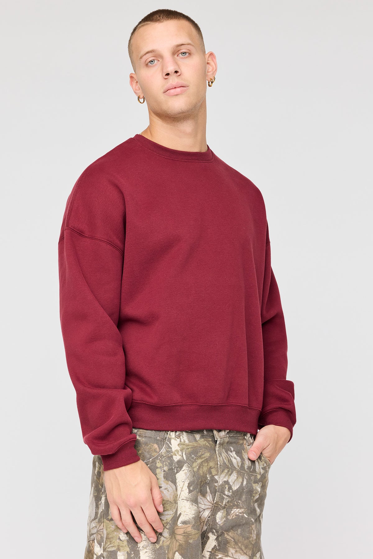 Premium Heavyweight Fleece Sweatshirt - Burgundy