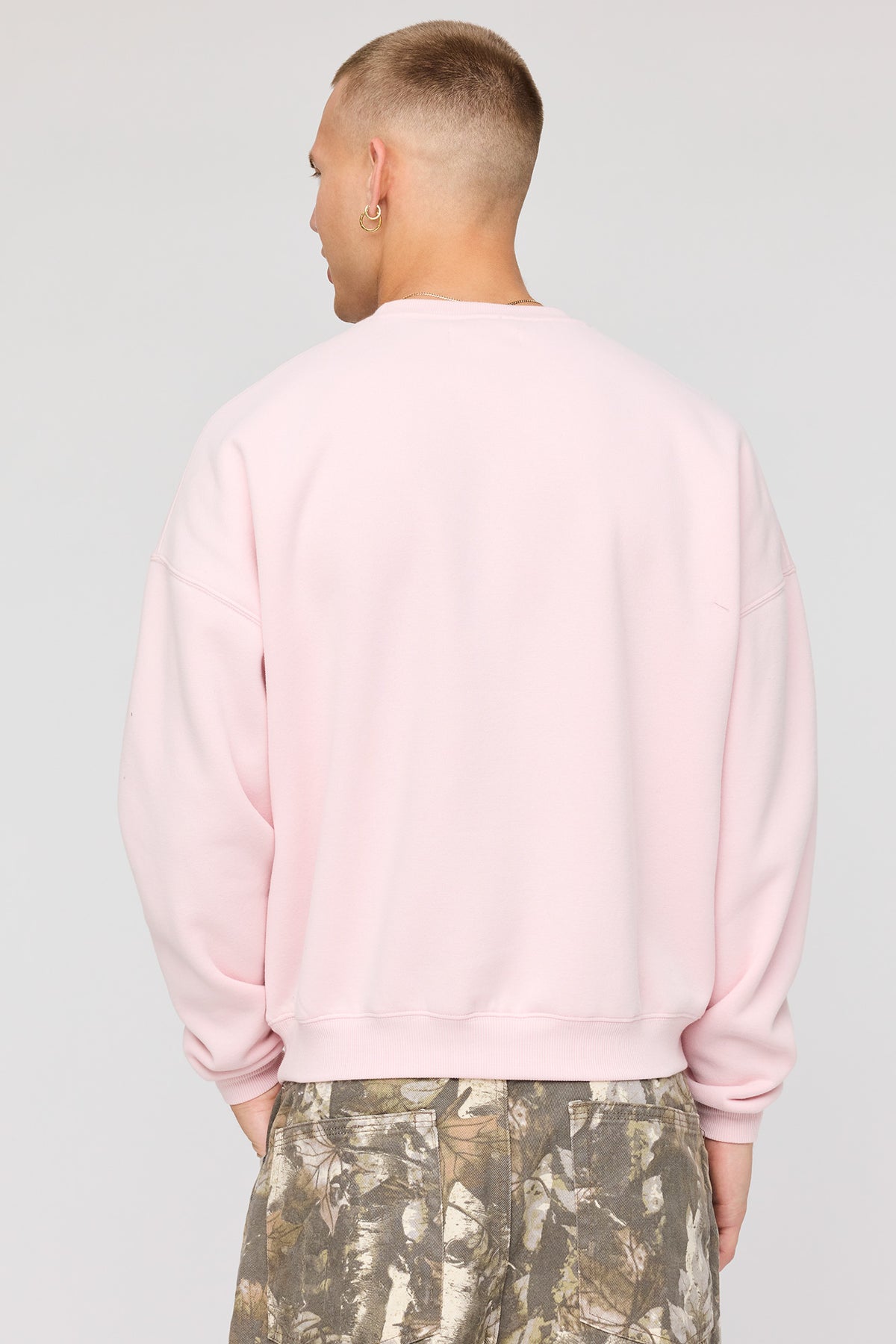 Alt View 2. Premium Heavyweight Fleece Sweatshirt - Light Pink