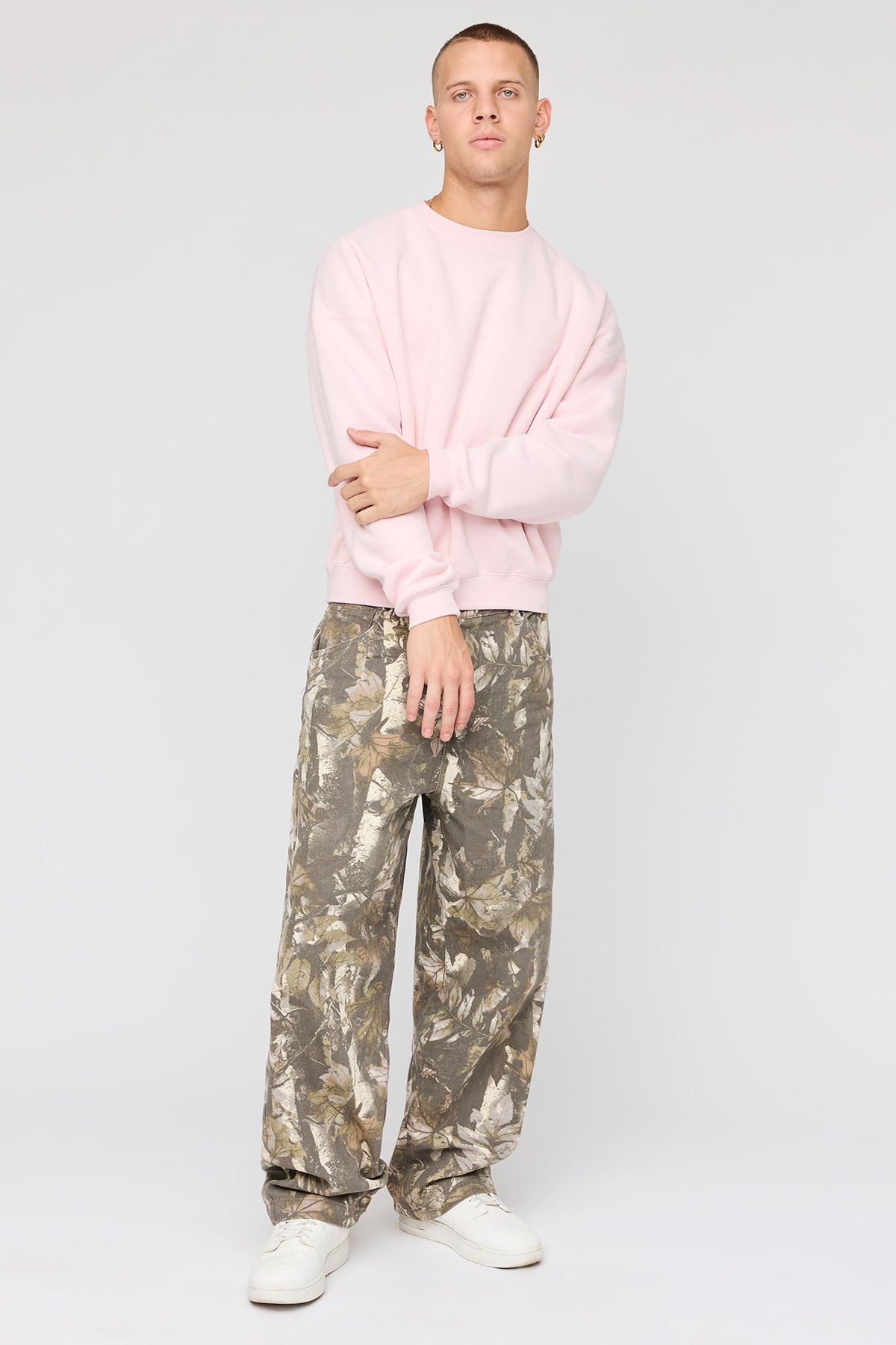 Alt View 3. Premium Heavyweight Fleece Sweatshirt - Light Pink