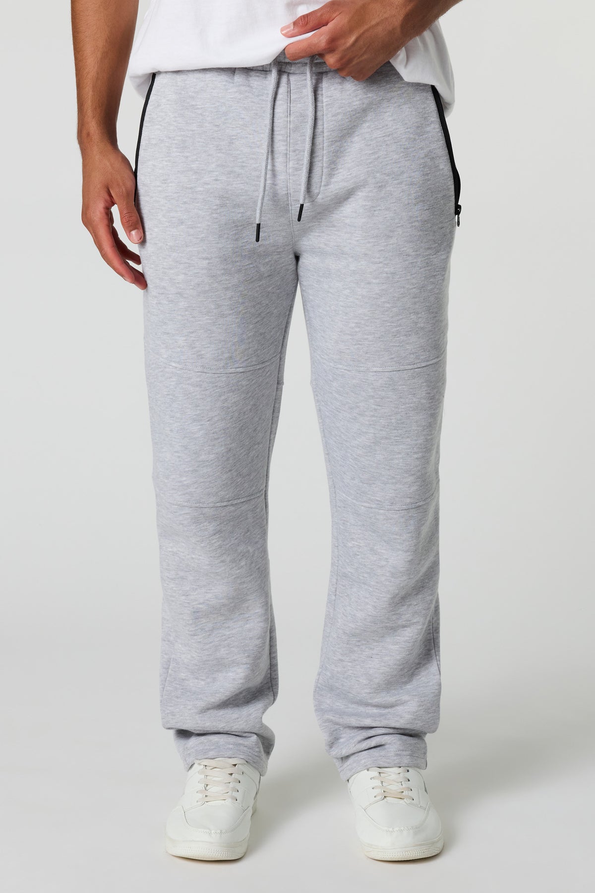 Pantalon d'entraînement en molleton avec poches à fermeture à glissière