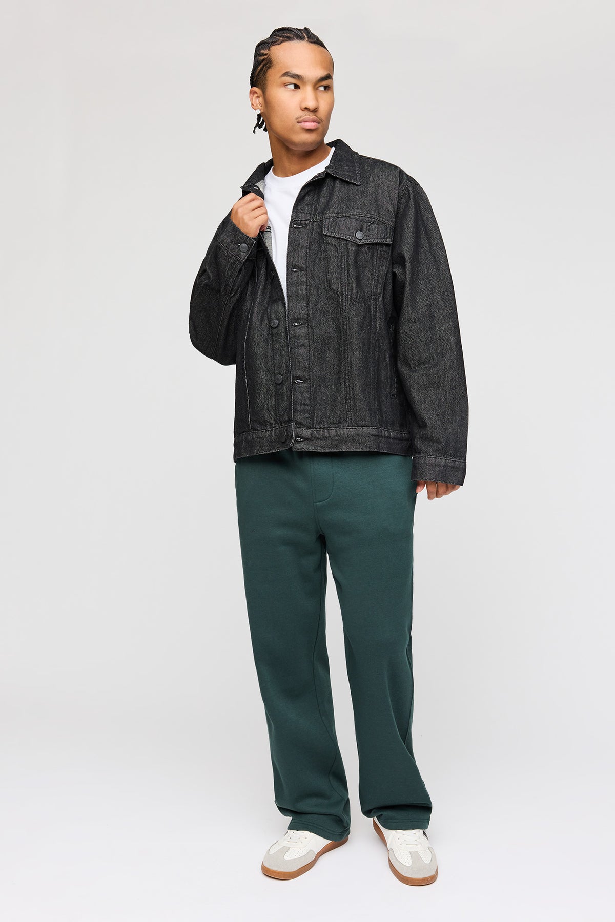 Alt View 2. Straight Leg Fleece Sweatpant - Hunter Green