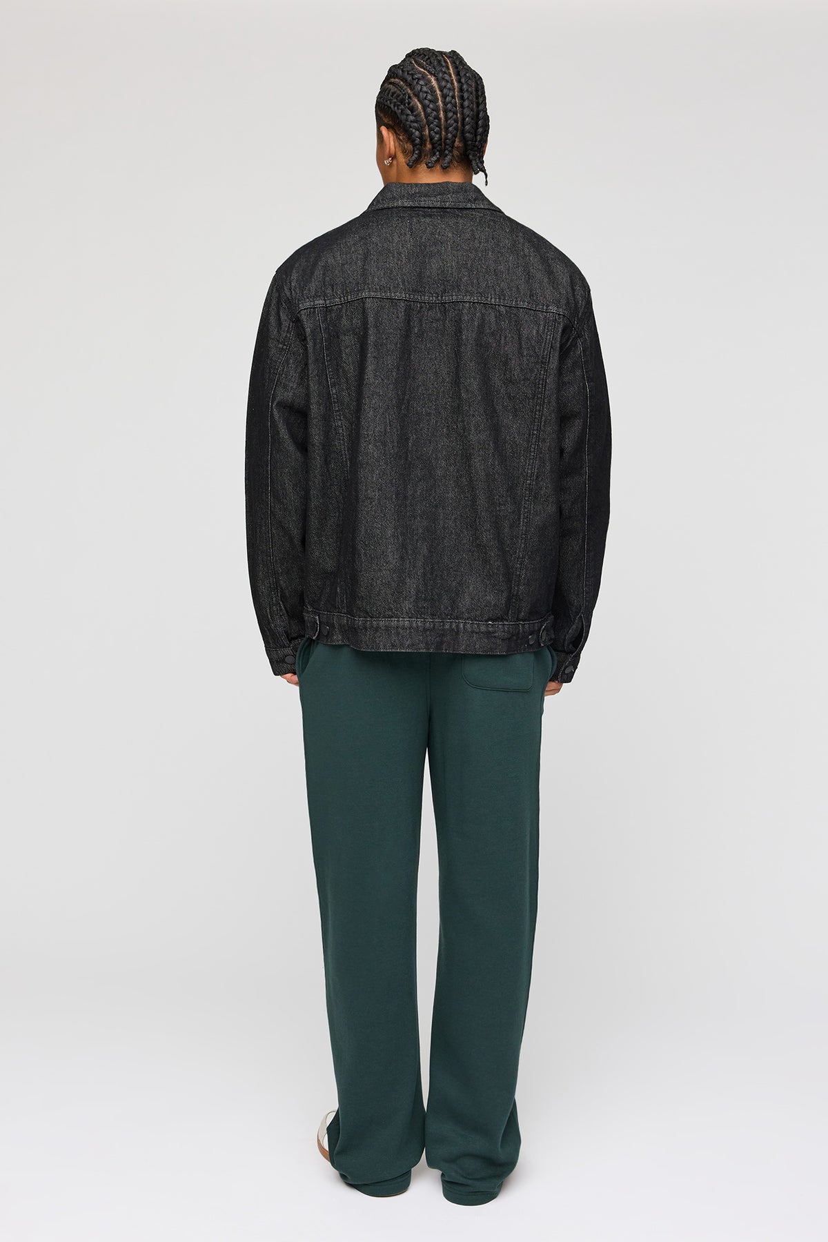 Alt View 3. Straight Leg Fleece Sweatpant - Hunter Green
