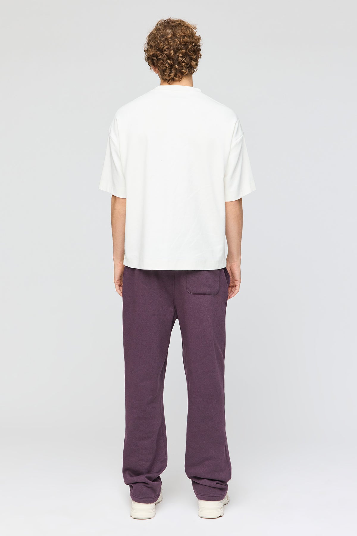 Alt View 3. Straight Leg Fleece Sweatpant - Plum