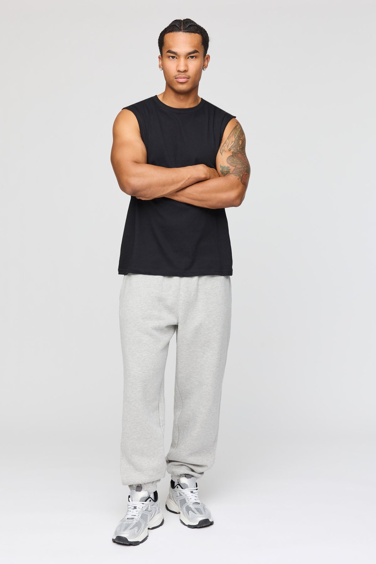 Alt View 2. Premium Heavyweight Fleece Baggy Sweatpant - Heather Grey