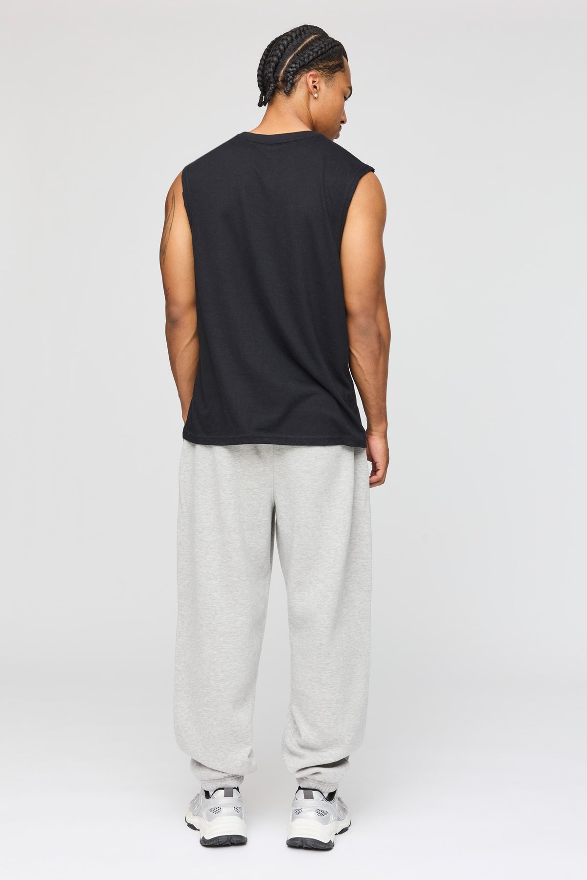Alt View 3. Premium Heavyweight Fleece Baggy Sweatpant - Heather Grey
