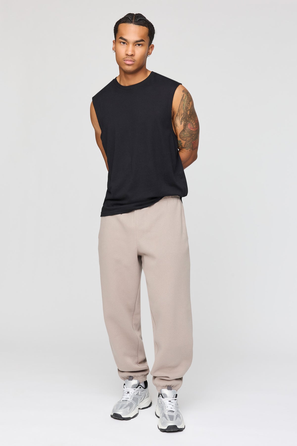 Vue alternative 2. Pantalon d'entraînement baggy en molleton lourd supérieur