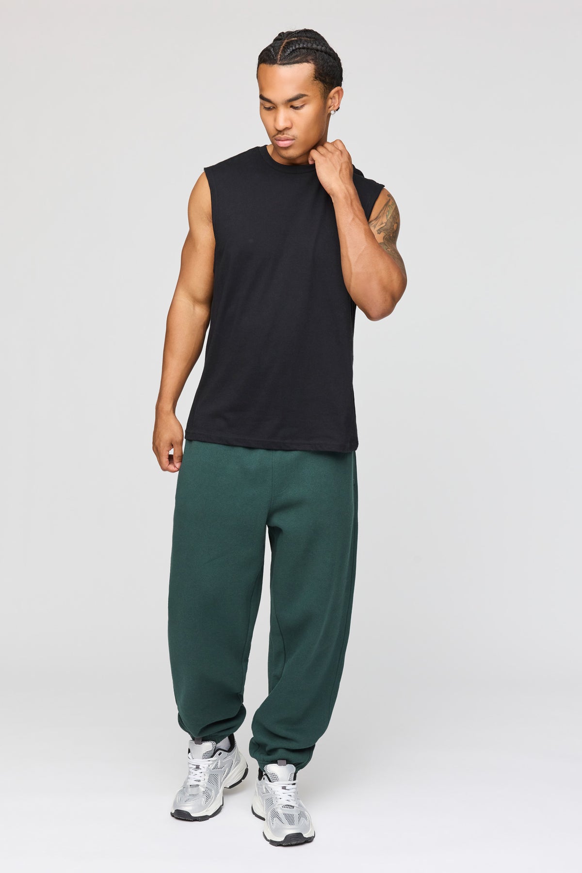 Vue alternative 2. Pantalon d'entraînement baggy en molleton lourd supérieur