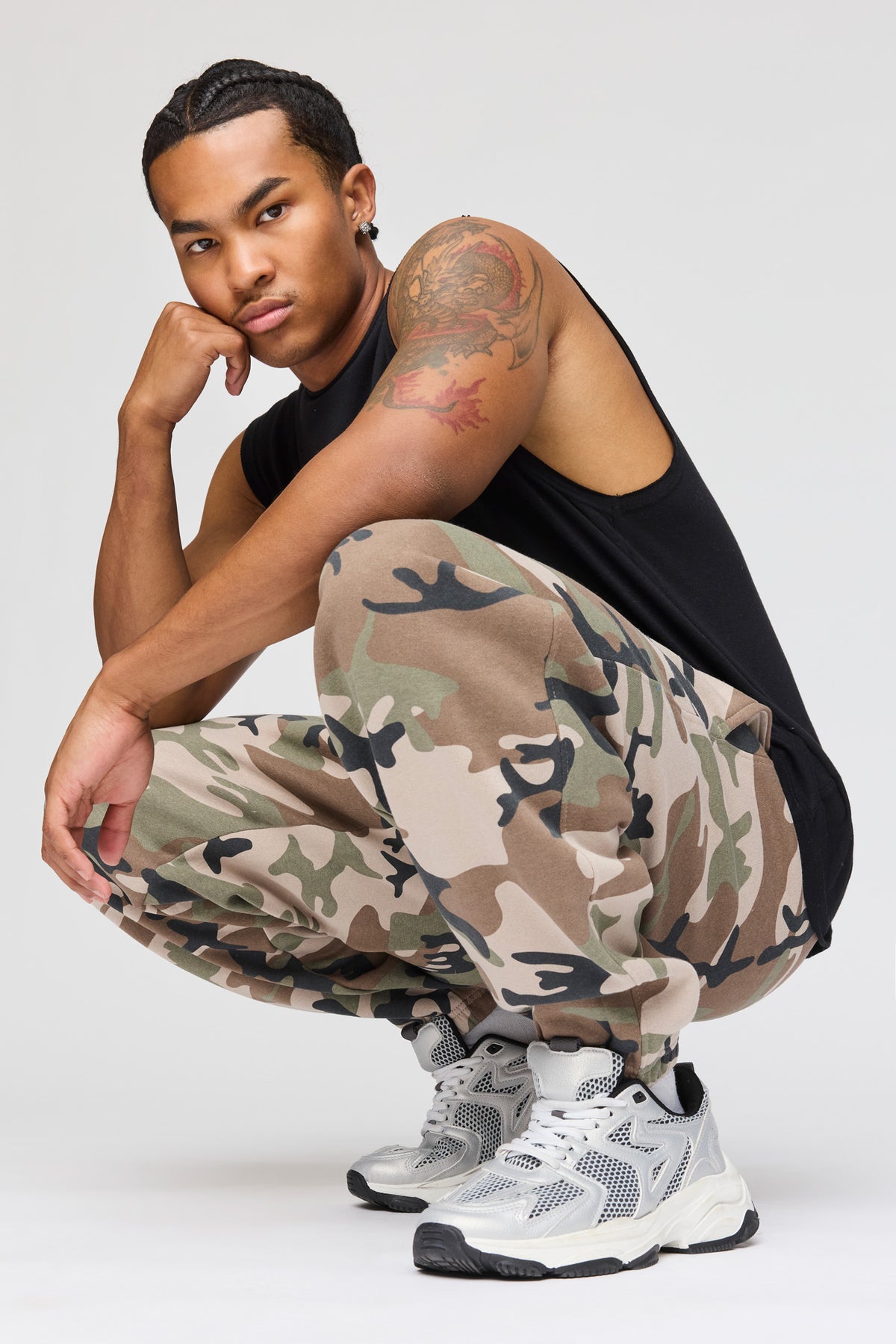 Pantalon d'entraînement baggy en molleton lourd supérieur