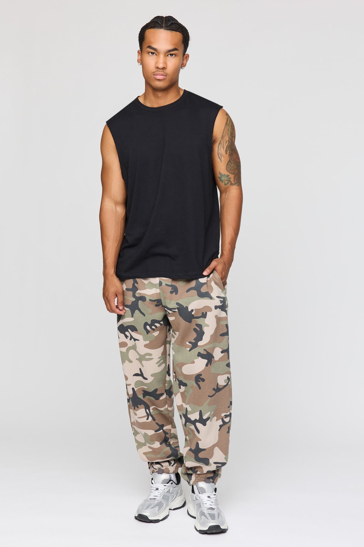 Vue alternative 4. Pantalon d'entraînement baggy en molleton lourd supérieur