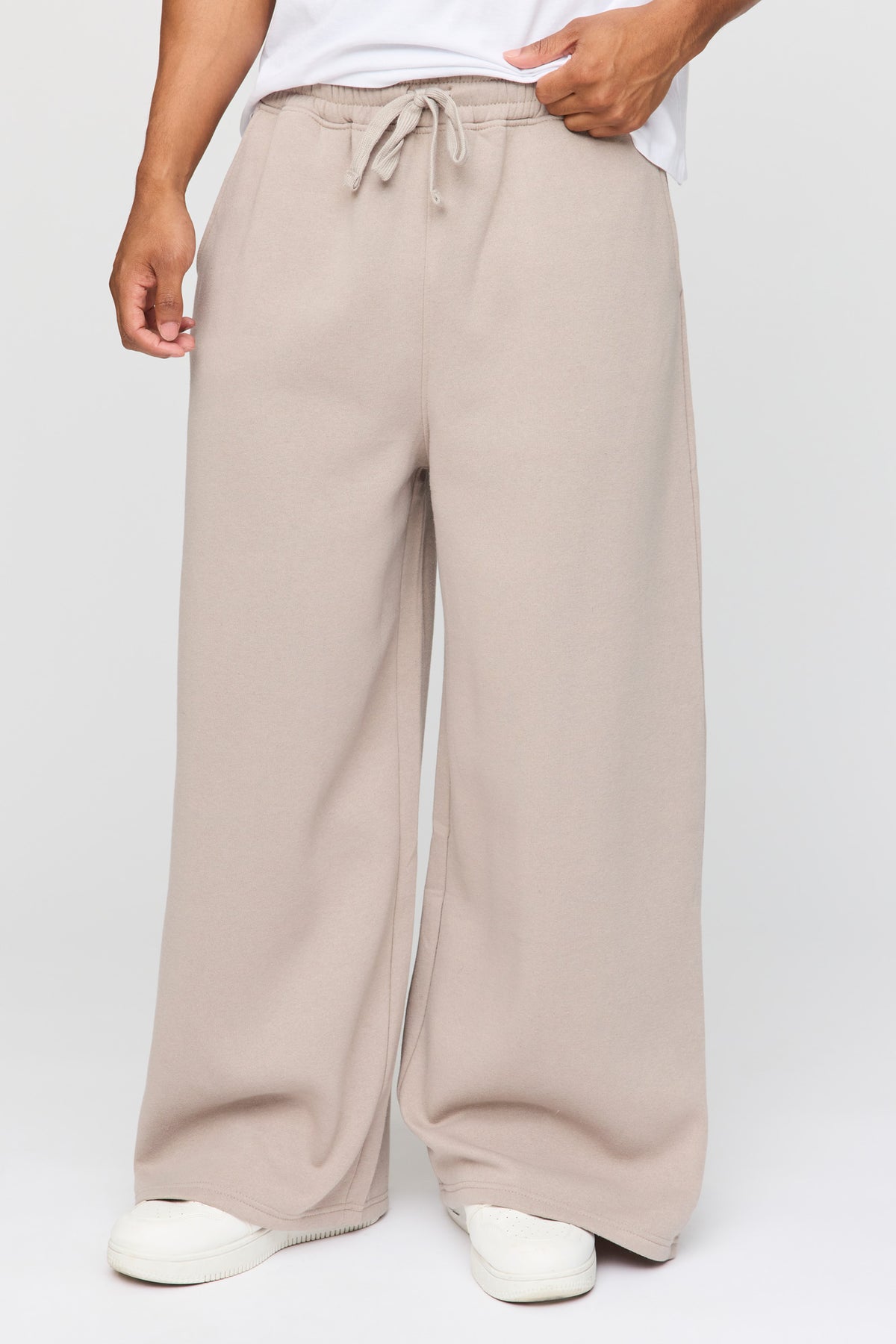 Pantalon d'entraînement à jambe super large en molleton