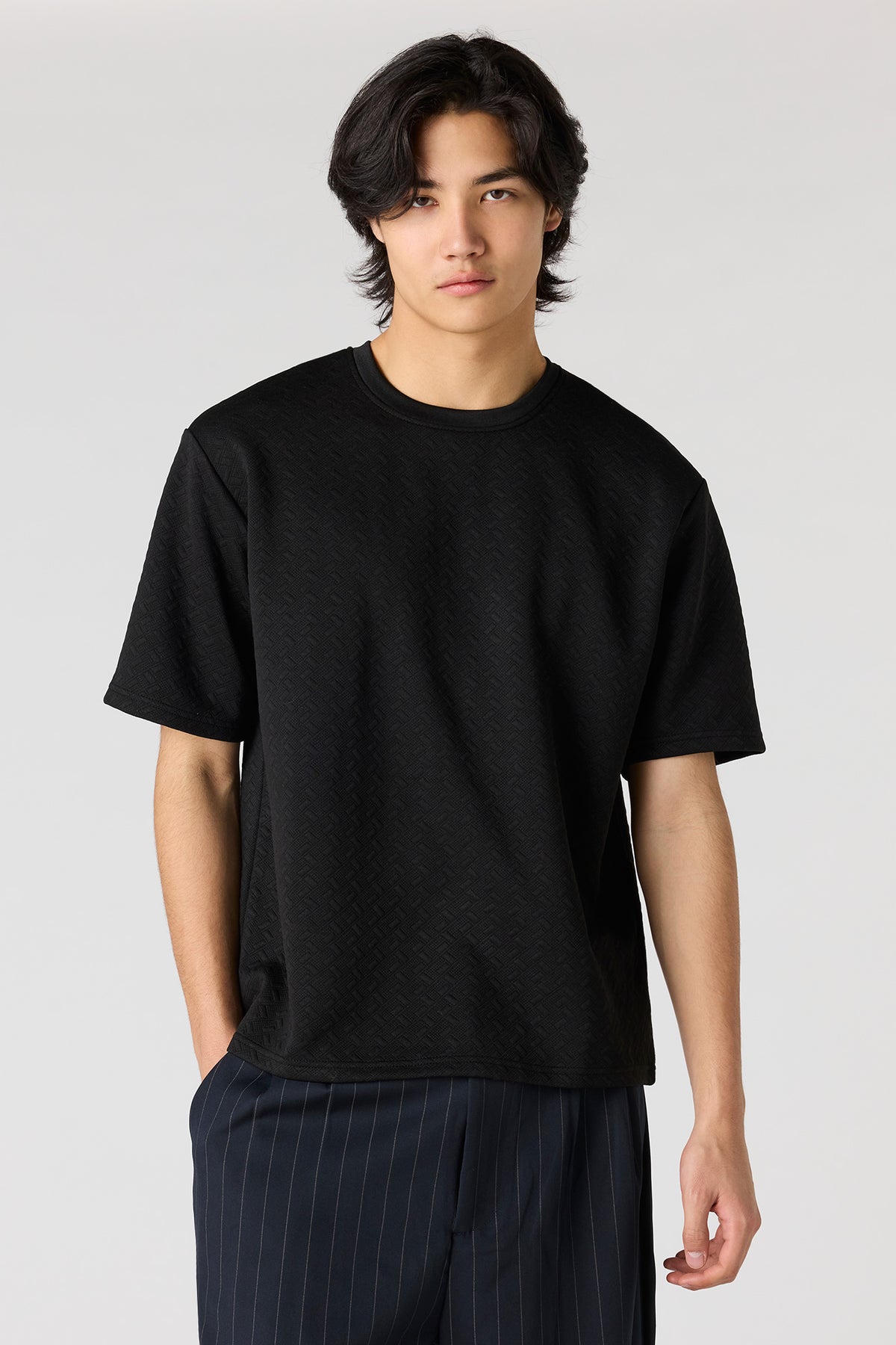 T-shirt carré texturé