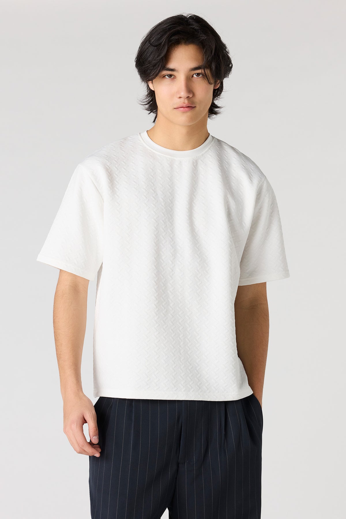 T-shirt carré texturé