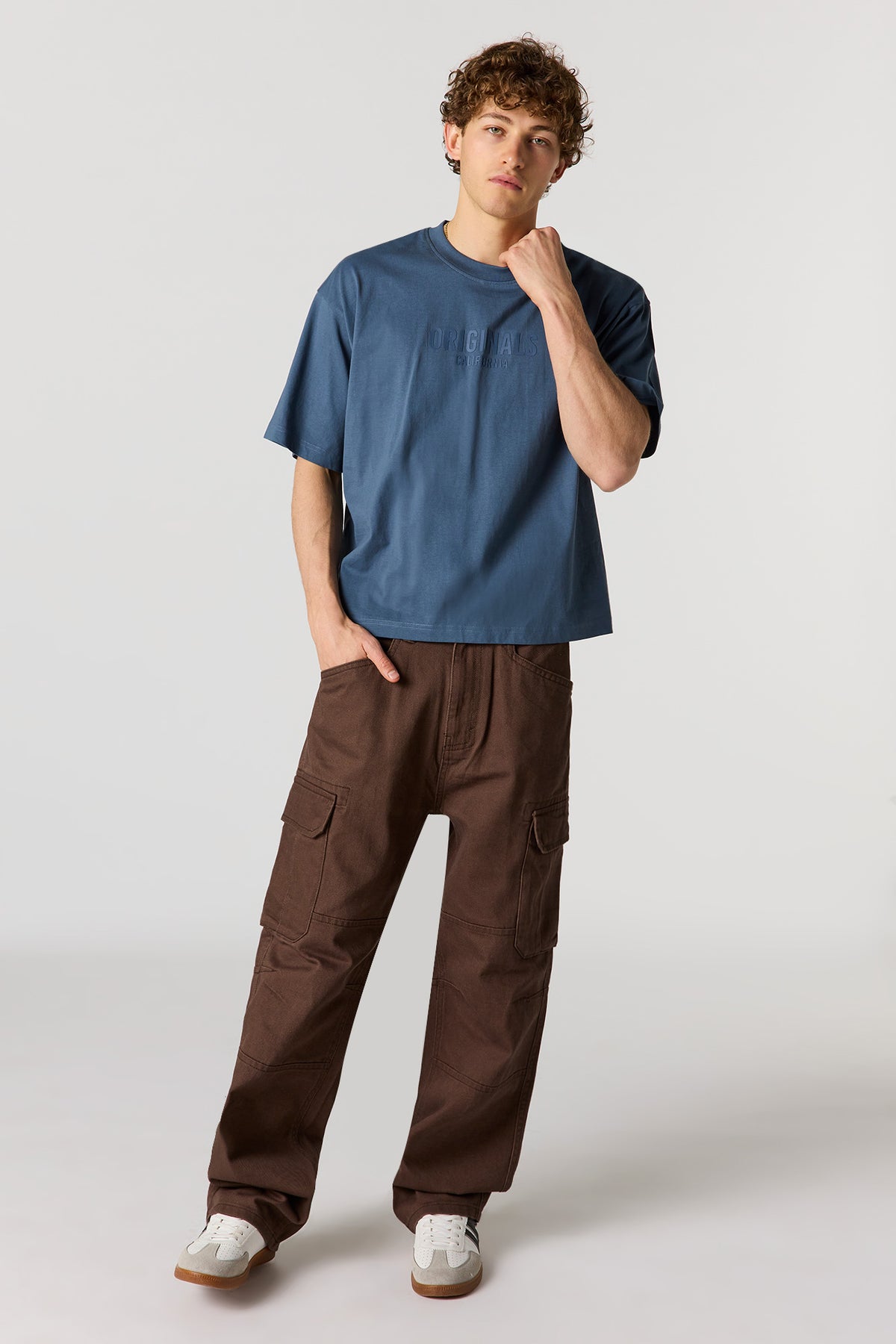 Alt View 3. Originals HD Print T-Shirt - Denim Blue