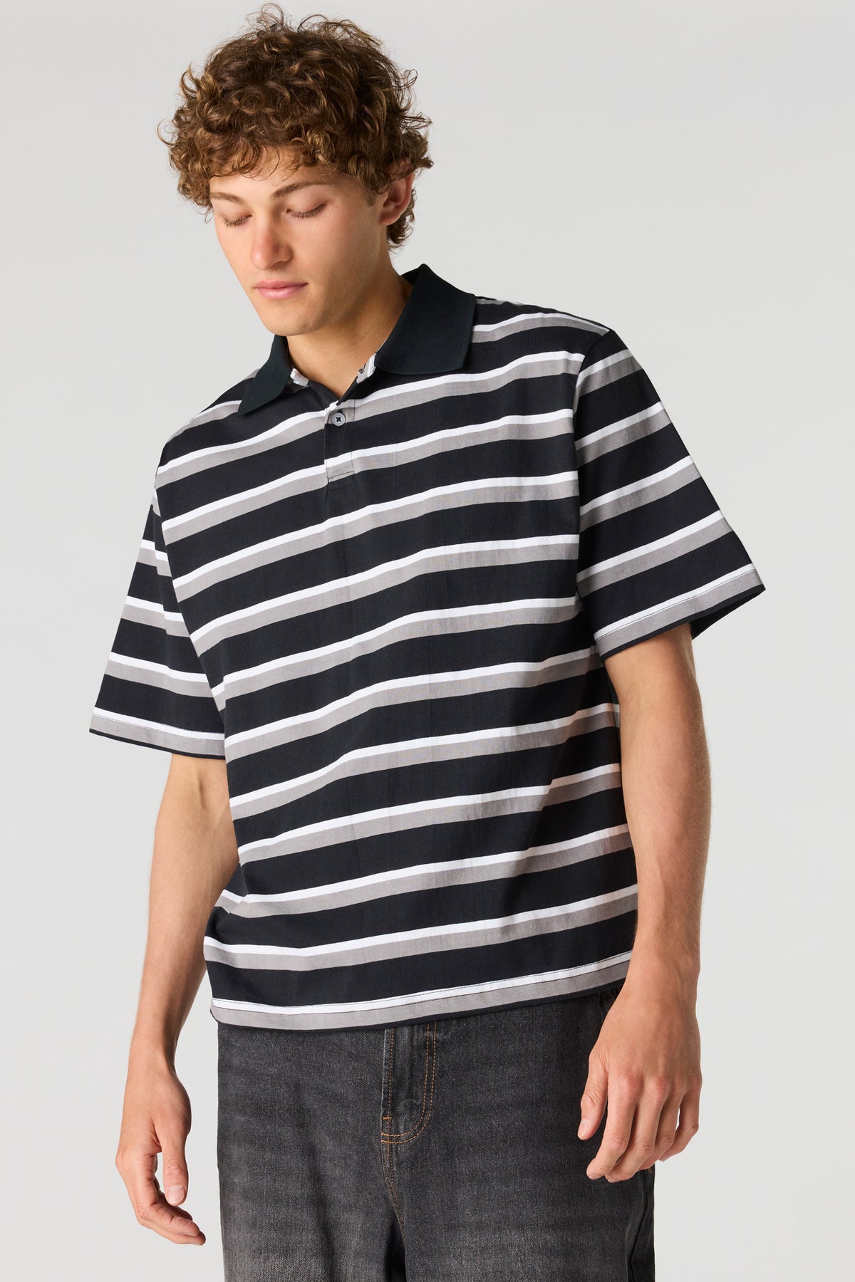 Polo carré rayé