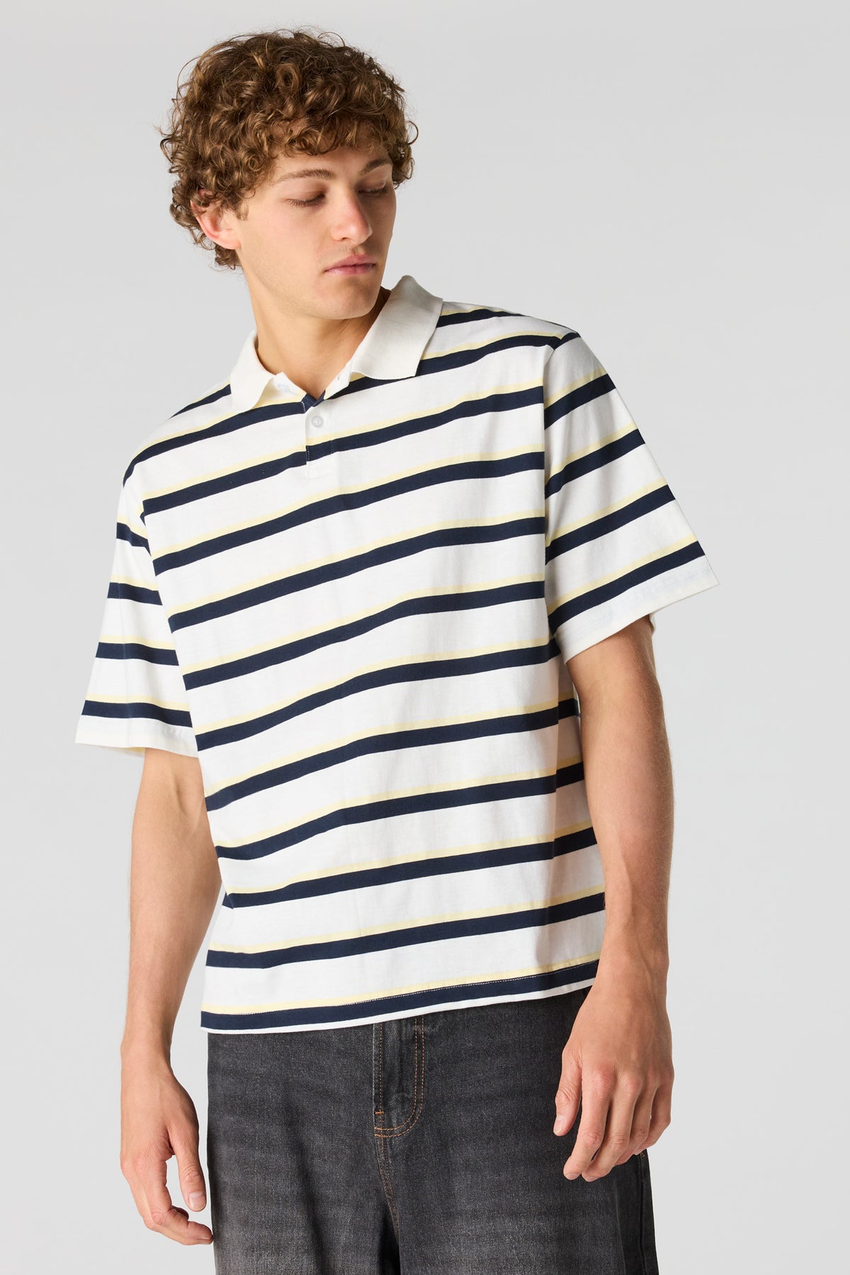 Polo carré rayé