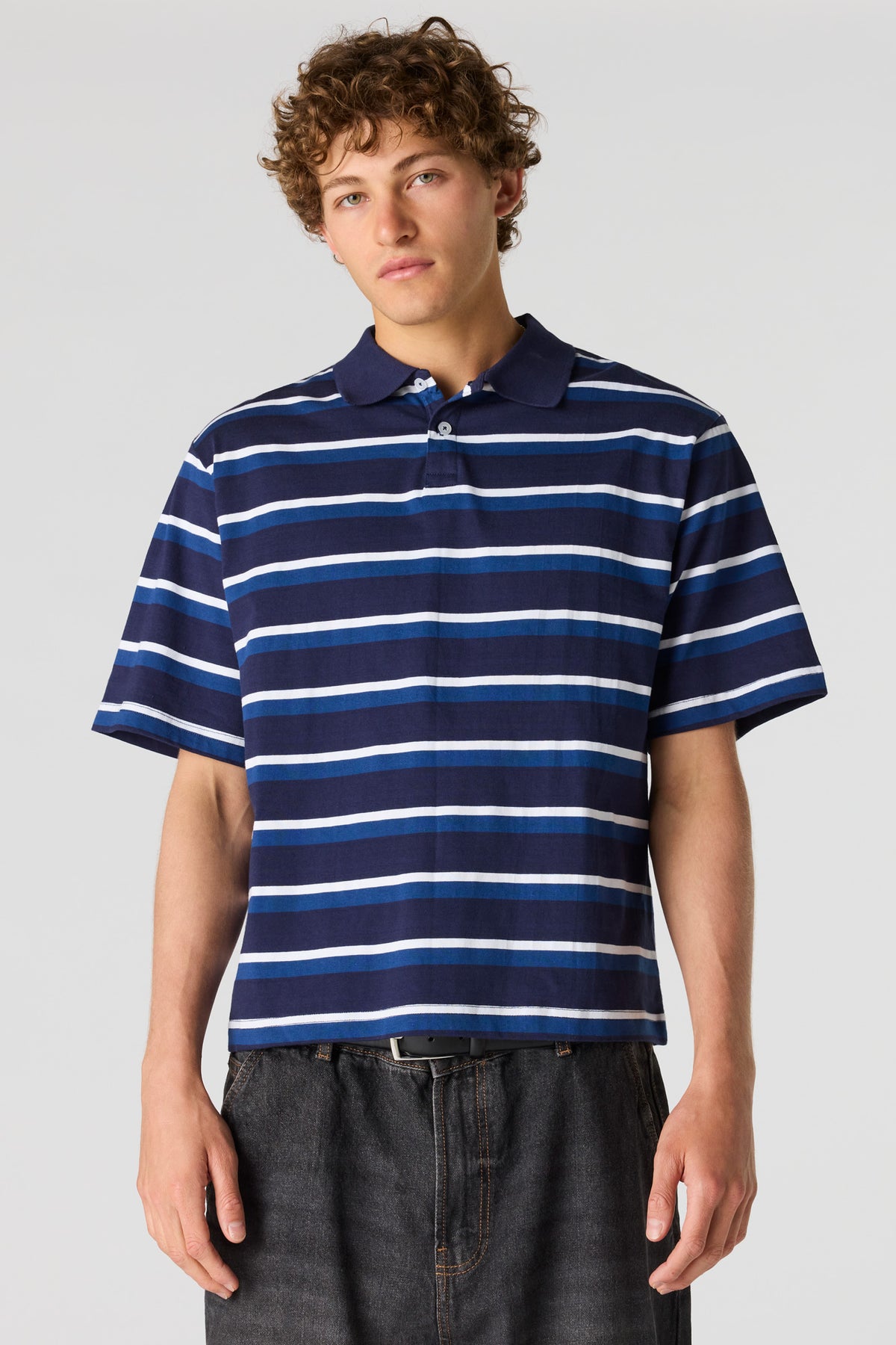 Polo carré rayé