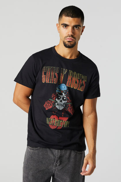 T-shirt à imprimé Guns & Roses Destruction