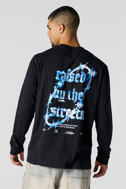 Raised by the Streets Graphic Long Sleeve Top