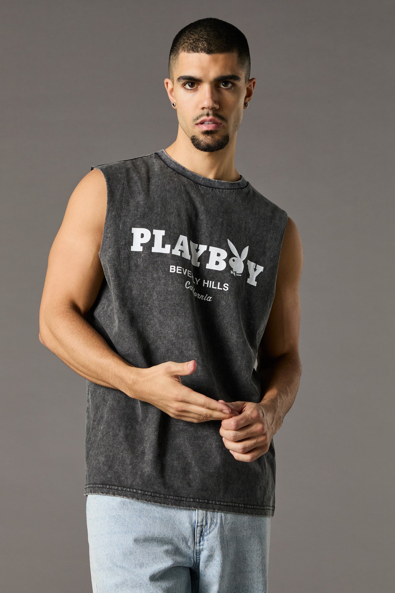 Playboy Beverly Hills Graphic Washed Tank