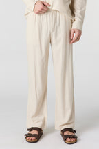 Linen-Blend Baggy Pant