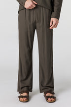 Linen-Blend Baggy Pant