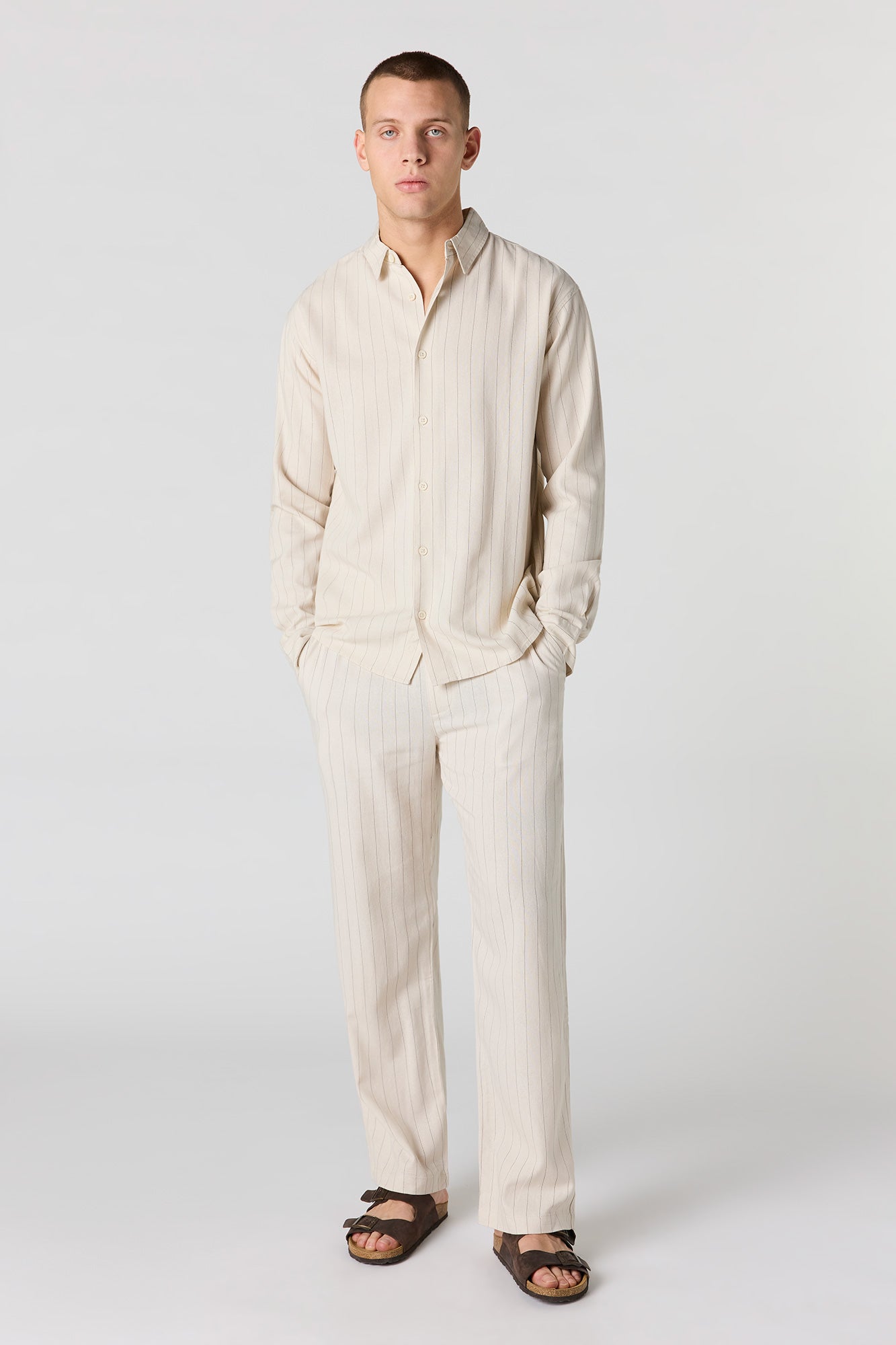 Linen-Blend Short Sleeve Button-Up Top – Urban Planet