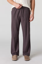 Linen-Blend Baggy Pant