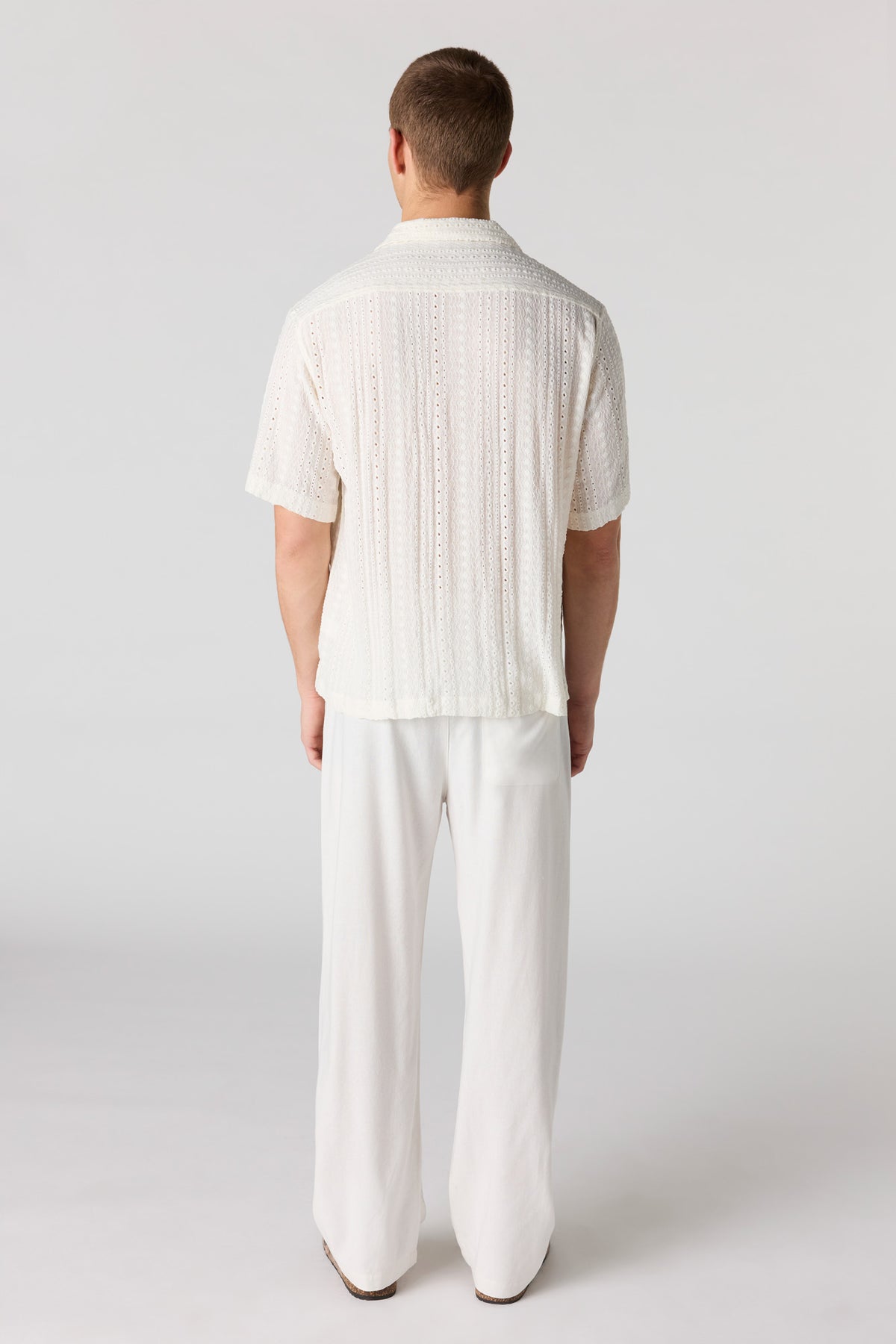 Alt View 3. Linen-Blend Baggy Pant - White