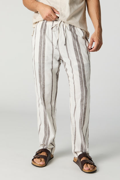 Striped Linen Relaxed Pant