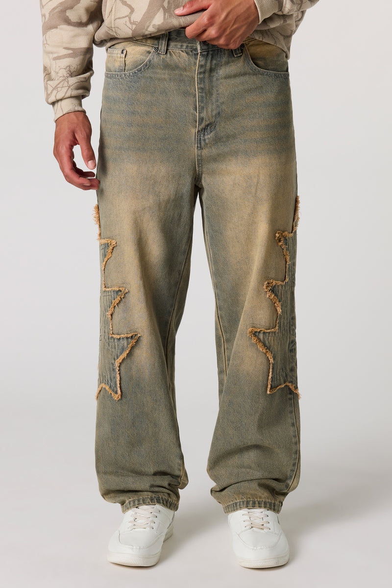 Jean baggy avec appliqué Étoile