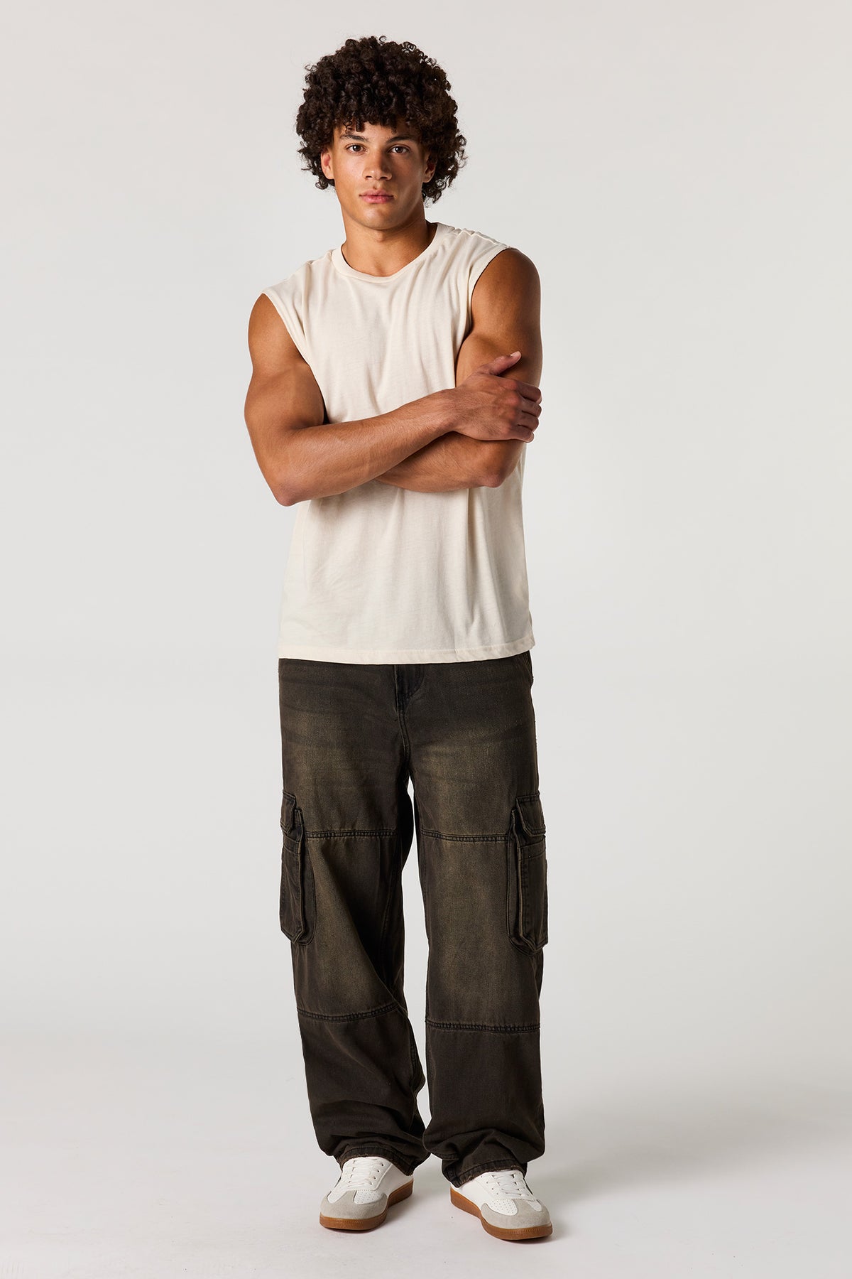 Alt View 2. Cargo Skater Jean - Dark Brown