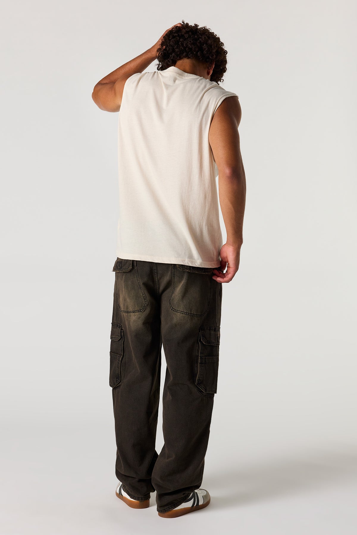 Alt View 3. Cargo Skater Jean - Dark Brown