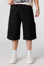 Short cargo en denim