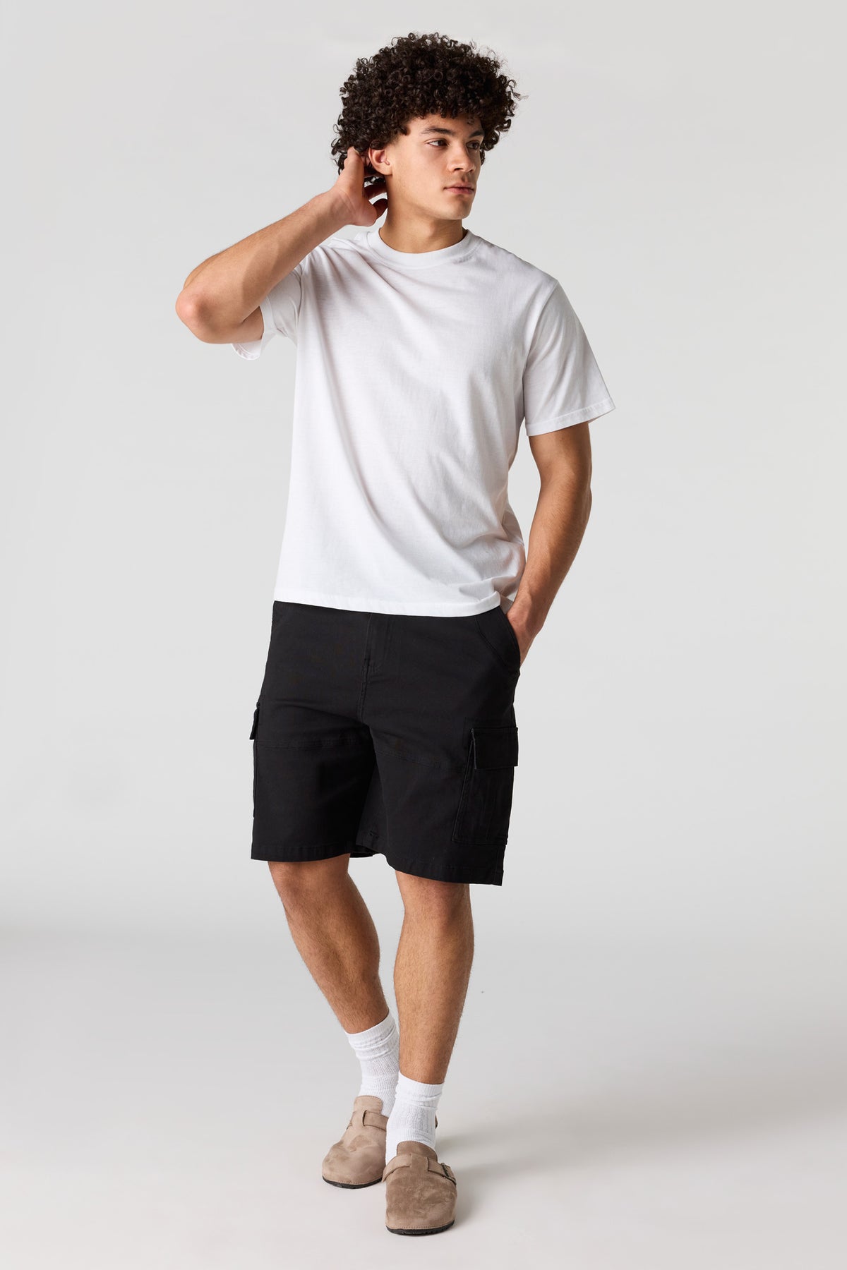 Alt View 2. Cargo Chino Short - Black