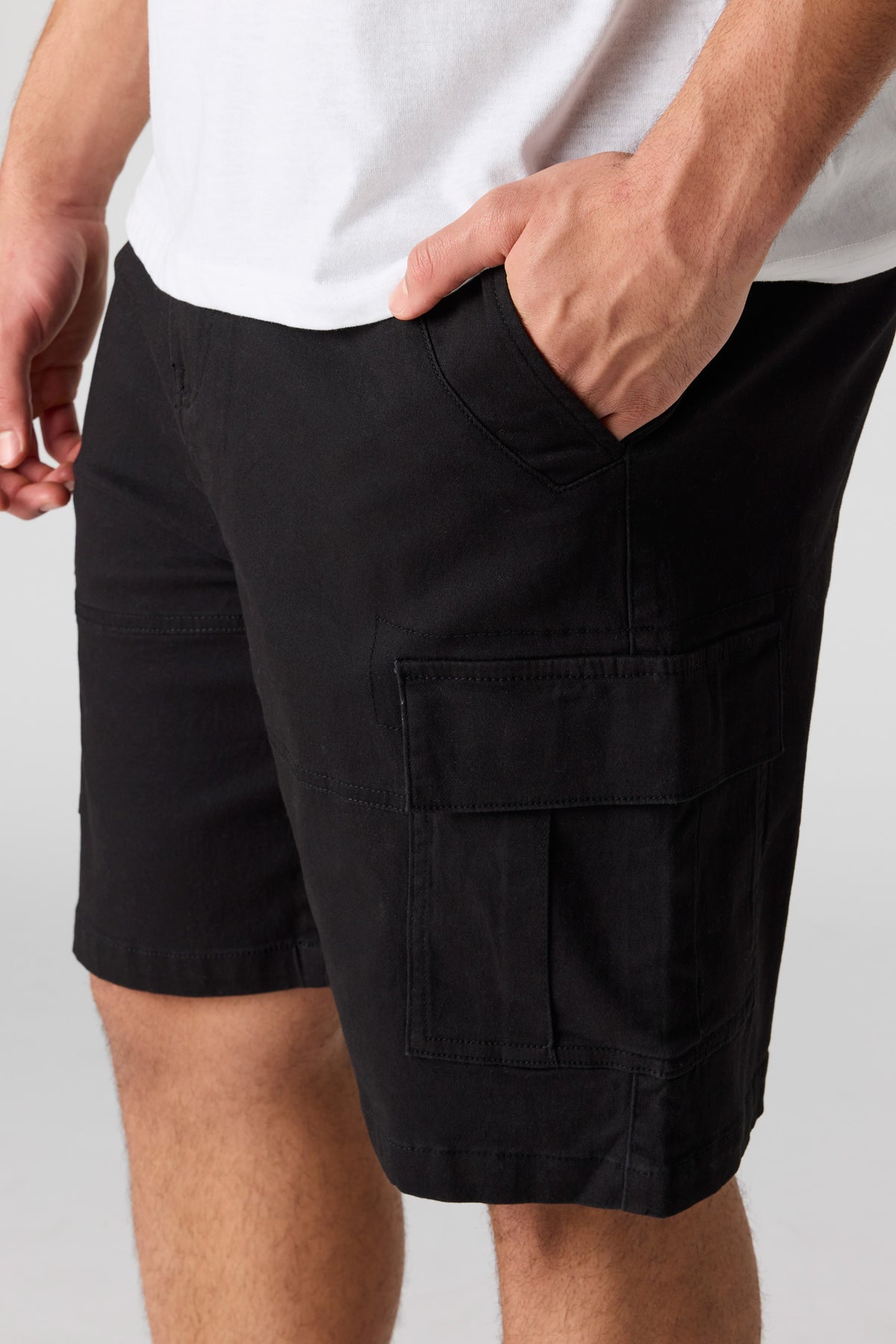 Alt View 4. Cargo Chino Short - Black