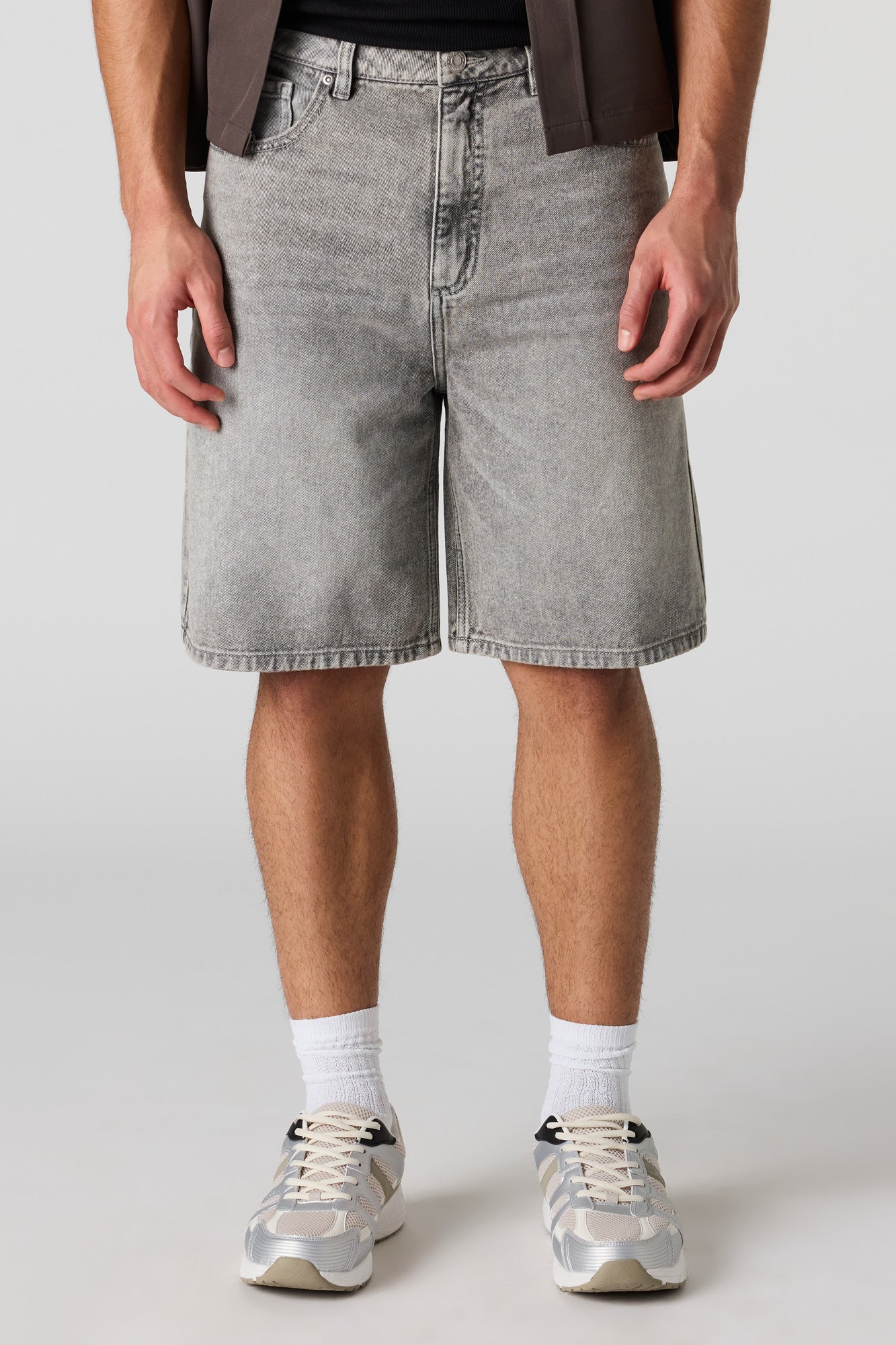 Baggy Light Grey Denim Short – Urban Planet