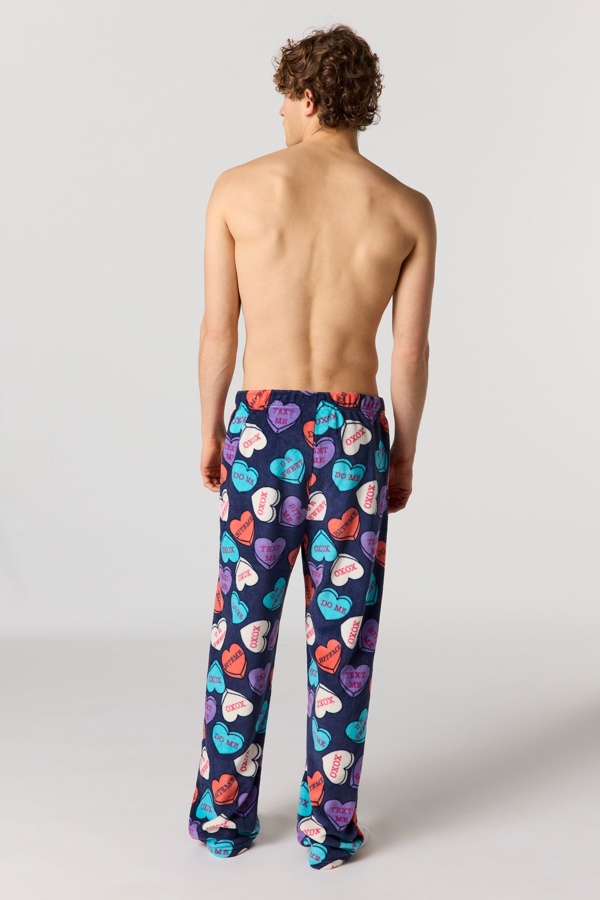Alt View 3. Plush Printed Pajama Pant - Navy
