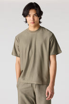 Premium Heavyweight Cotton Honeycomb Crewneck T-Shirt