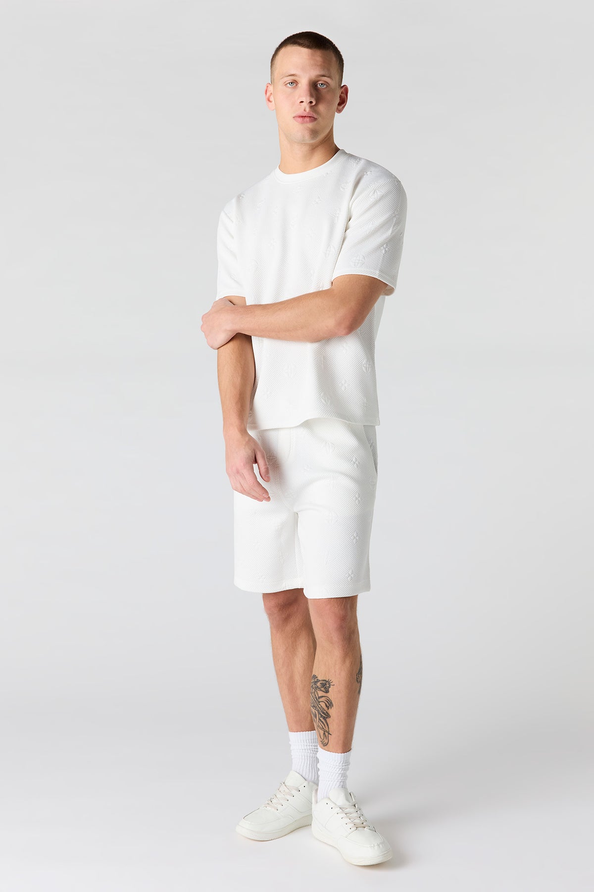 Vue alternative 2. Short en tricot de jacquard